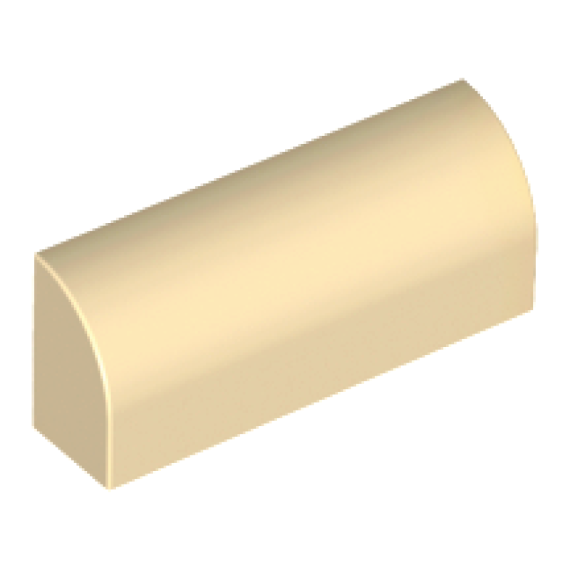 Dakpan, Gebogen 1x4x1 1/3 Tan